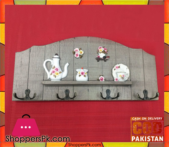 Wall Hanging Keys Holder Wooden 8 Hook