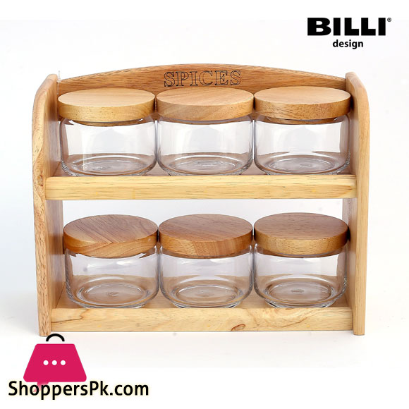 Billi 6 Pcs Glass Jar Set Thailand Made #GWOG55-6