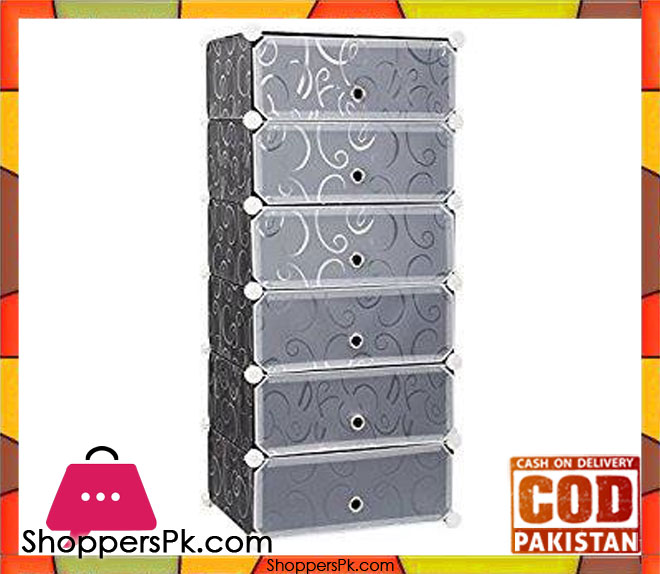 Intelligent Plastic Portable Cube Cabinet – 6 cube