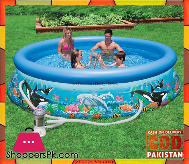 Intex Inflatable Ocean Reef Printed Pool - 12 Feet x 30 Inch - 54906