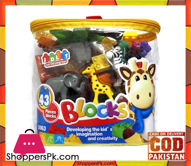 JDLT Forest Tree House Themed Plastic Color Building Blocks Se, 43 Pcs