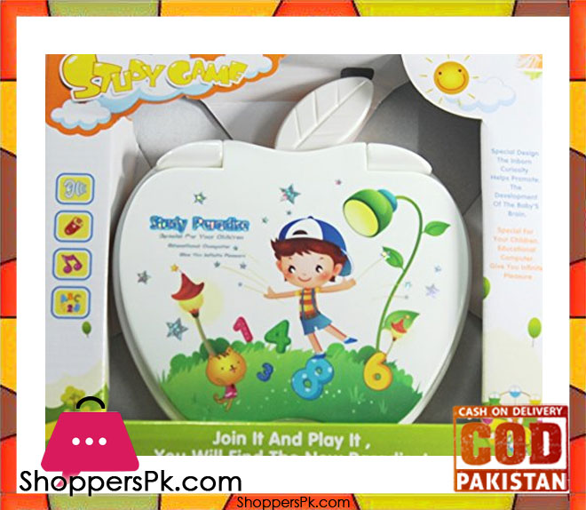 Little grin Apple Shaped Mini Laptop Study Game For Kids