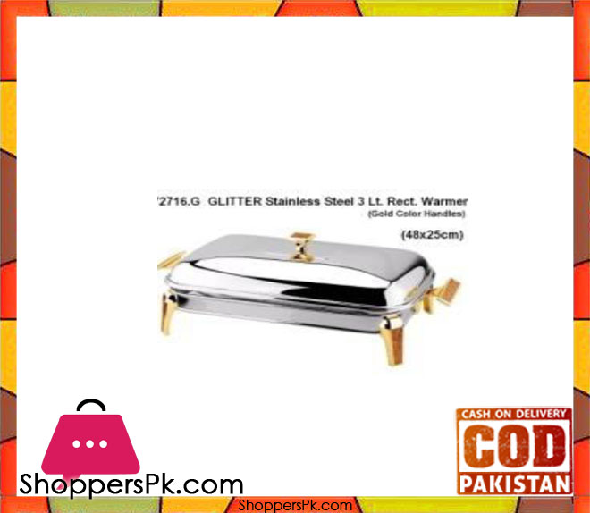 REGENT-Glitter-Gold-3Ltr-Rect-Dish-172176G