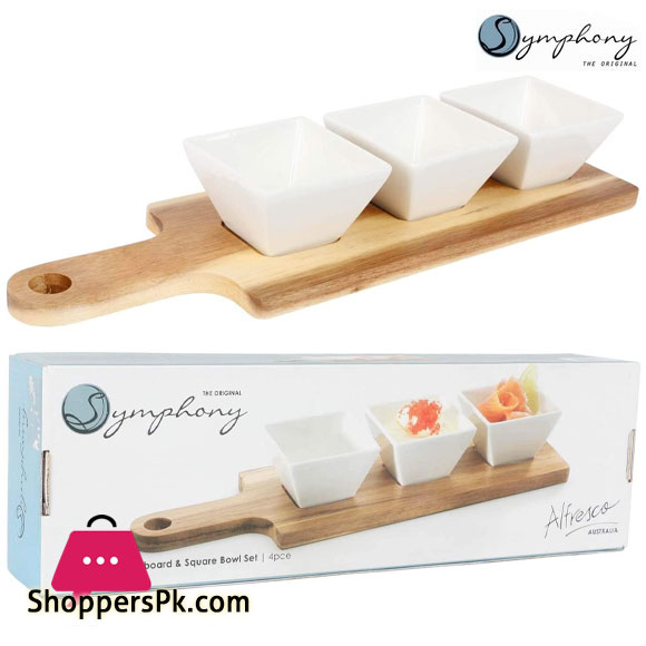 Symphony Acacia Square Bowl (Set of 4) #SY4443