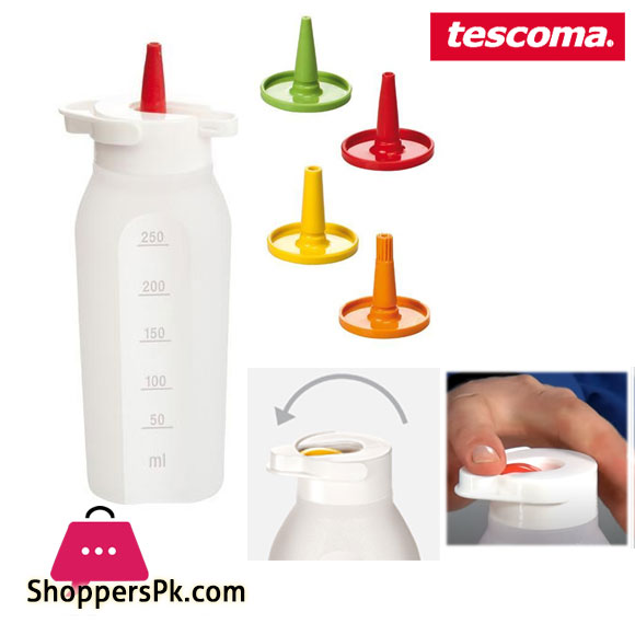 Tescoma Presto Doser Multipurpose 250ml Bottle Set with 4 Spouts #420728
