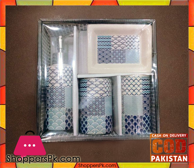 4Pcs Ceramic Bathroom Set B4