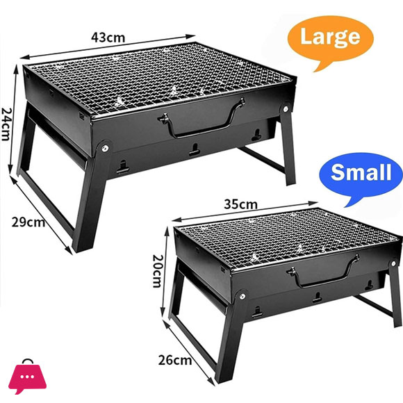 Folding Portable Charcoal BBQ Grill 1-6 Persons