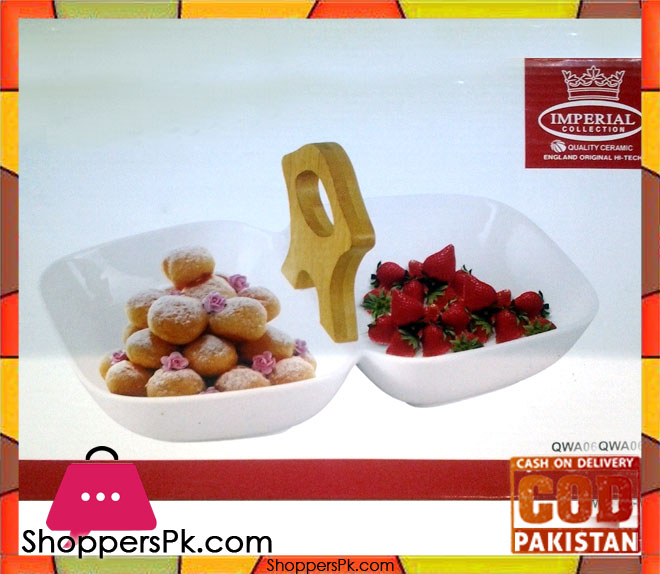 Imperial 2 Step Serving Dish With Wooden Handle