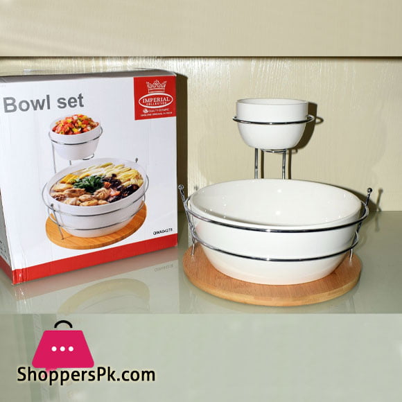 Imperial Ceramic Chip & Dip Bowl Set QWA04278