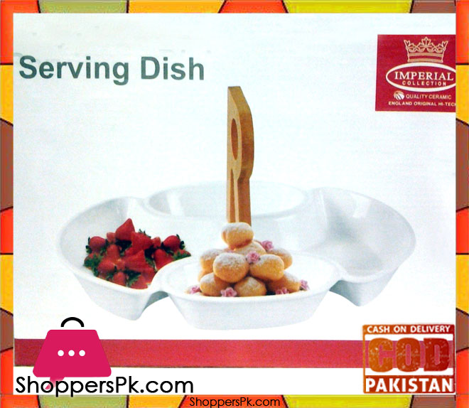 Imperial Serving Dish With Wooden Handle