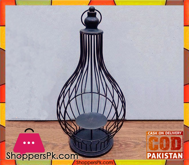 Iron Bird Cage Candle Stand