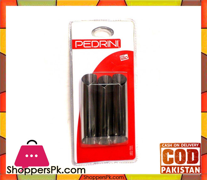 Pedrini Mold for Cannoli Set of 3 Stainless Steel 0127-4
