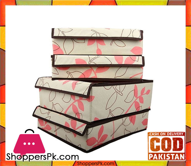 Set of 4 Printed Storage Box