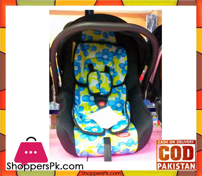 Car Seat Cum Baby Carry Cot Brown Flower Print