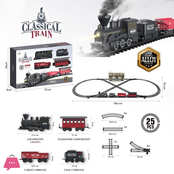 Metal Edition Smog Train Alloy Smart Classic Train For Kids