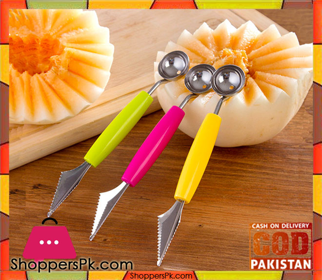 Stainless Steel Double Knife Side Melon Scoop