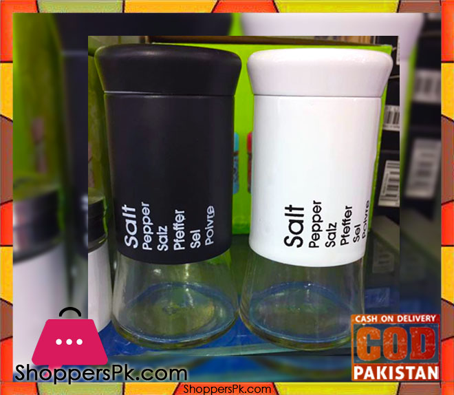 2 Pieces Salt and Pepper Set (White and Black)
