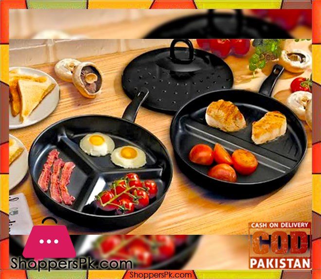 3 in 1 Divide Wonder Tri Pan Cooking 3 Pieces Set