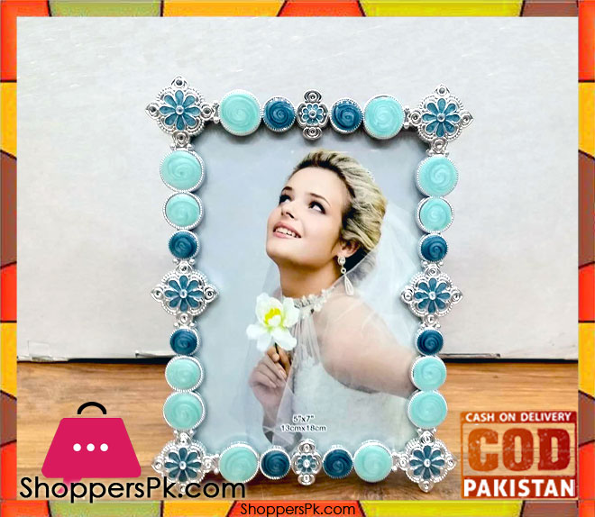 Fancy Photo Frame Small Blue