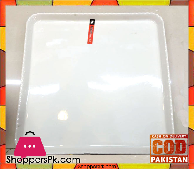 Elegant Square Shape Ceramic Serving Plate One Pieces Large