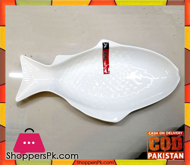 Elegant Fish Shape Ceramic Serving Dish One Pieces Large (01)