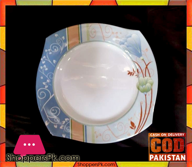 High Quality Melamine Square Rice Plate 12 Pieces Blue