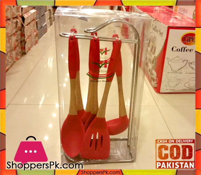 4 Pieces Wooden Spoon Set