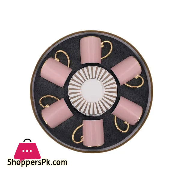 Angela Ceramic Cup & Saucer 6 Pcs Set - MG250