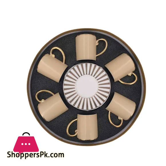 Angela Ceramic Cup & Saucer 6 Pcs Set - MG250