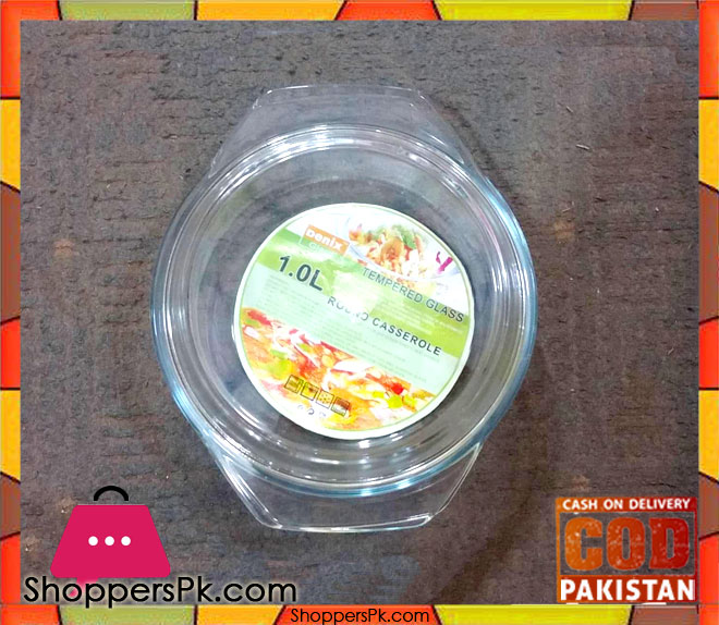 Glass Round Casserool 1.0 Litre Bowl