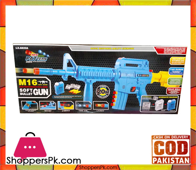 M16 Light Sound Shooting Toy Soft Bullet Gun