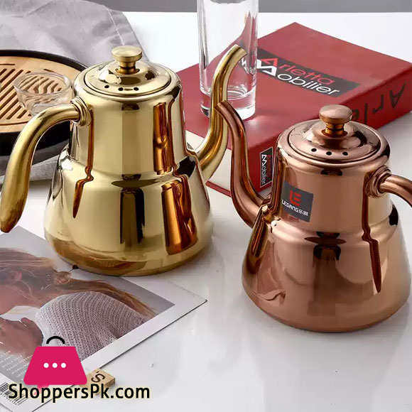 Thickened Stainless Steel Teapot Dining Room with Flower Teapot with Filter Hotel Restaurant Lepin Pot Induction Kettle