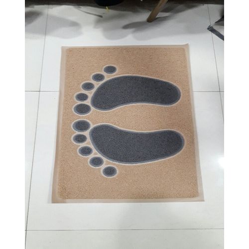 PVC Rubber Mat Size 45*75 Cm Coller - Cream