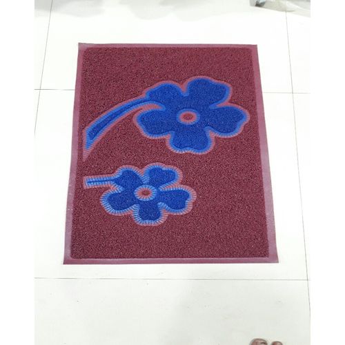 PVC Rubber Mat Size 45*75 Cm Coller - Maroon