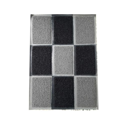 Pvc Rubber Mat Size 45*75 Cm Gray Black