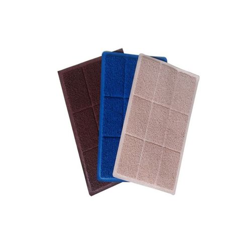 Pack of 3 Check Design Bathroom Mats
