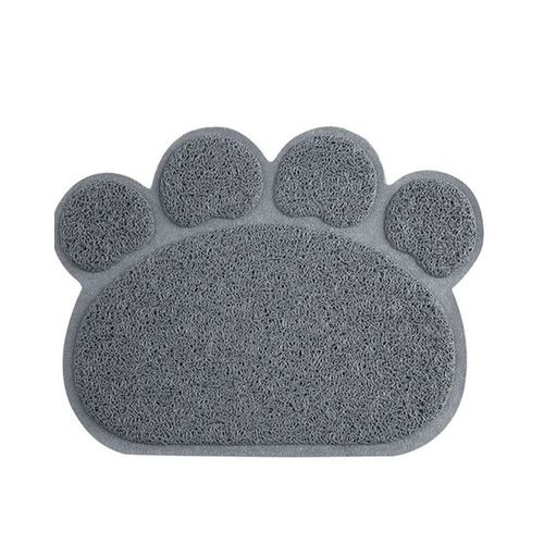 Pet Paw Shape PVC Mat - Grey
