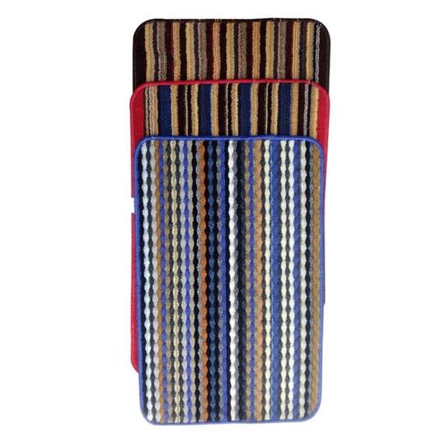 Pack of 3 - Rubber & Polyester Foot Mat – Multicolor
