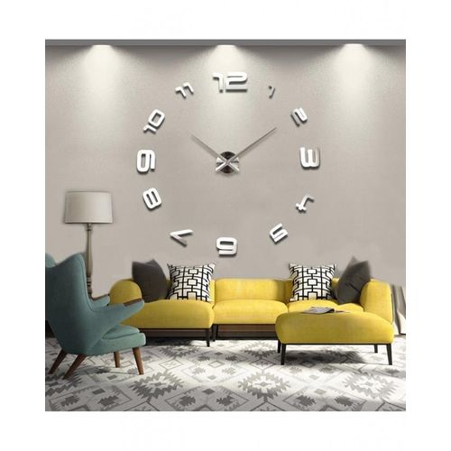 Silent Wall Clock - Silver