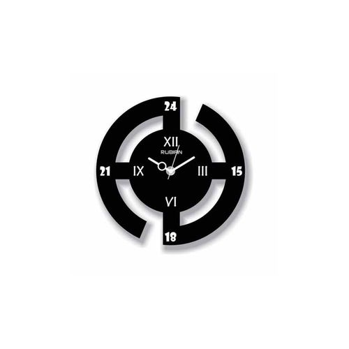 RUBIAN Cut Circle Wallclock - Black