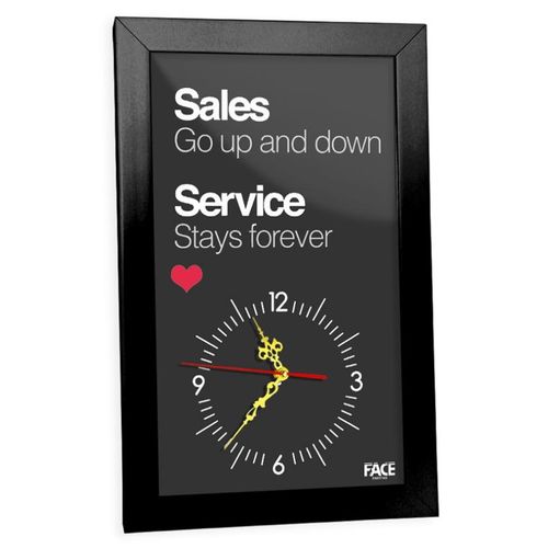 Sales & Service Table / Wall Clock - Black