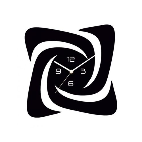 Swirl Wallclock - Black