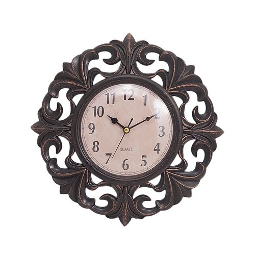 100 Black Fancy Wall Clock - 10X10 inch