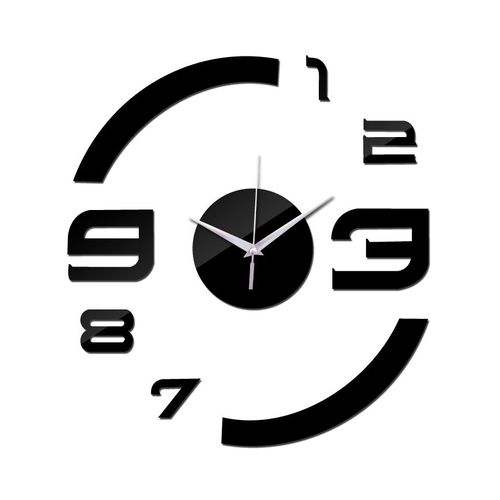 RUBIAN - AlphaCreative WallClock - Black