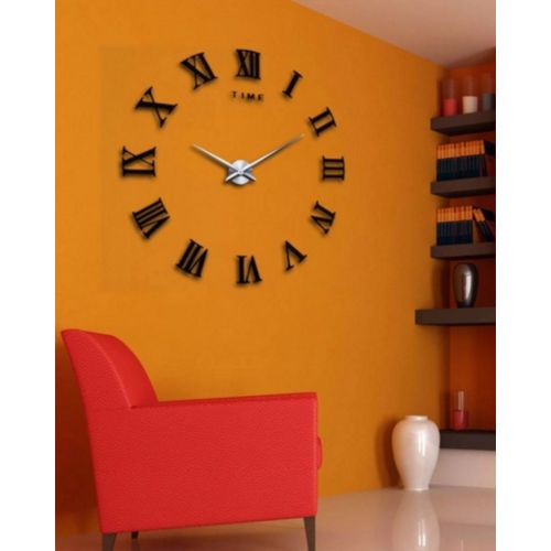Acrylic Roman Wall Clock - Black