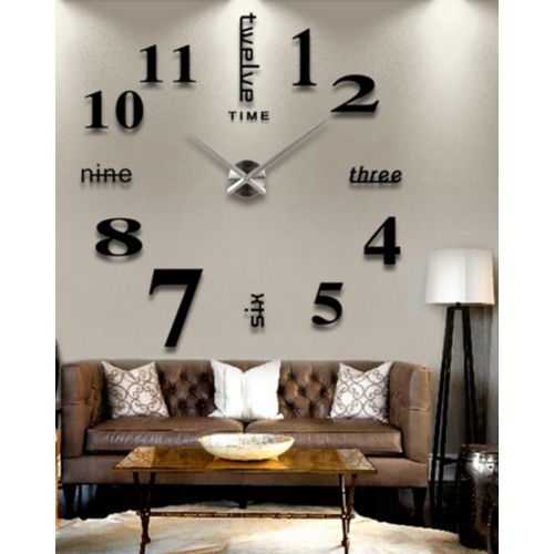 - Numbers Wall Clock - Black