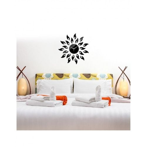 Sun Wall Clock - Black