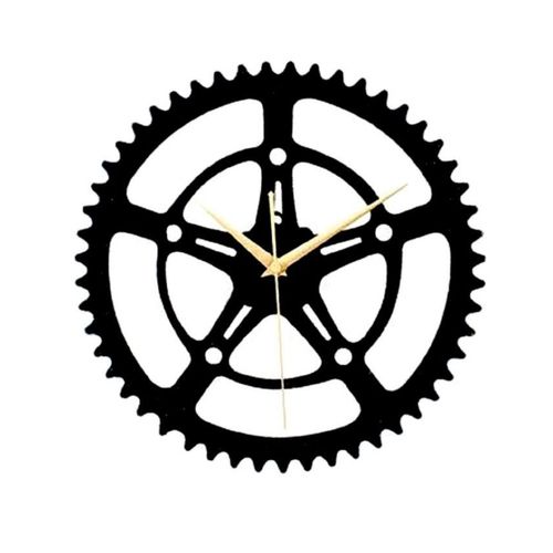 Crankset Design Wall Clock - Black