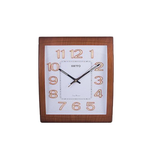 PWC-182A - Structured Floral Patterned White Dial Wall Decor Clock