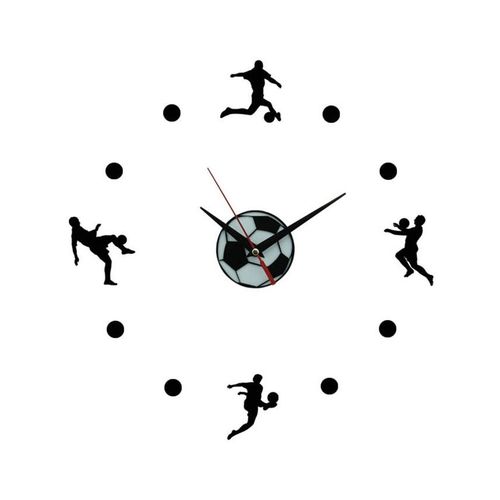 Soccer Fever Wall Clock - Black